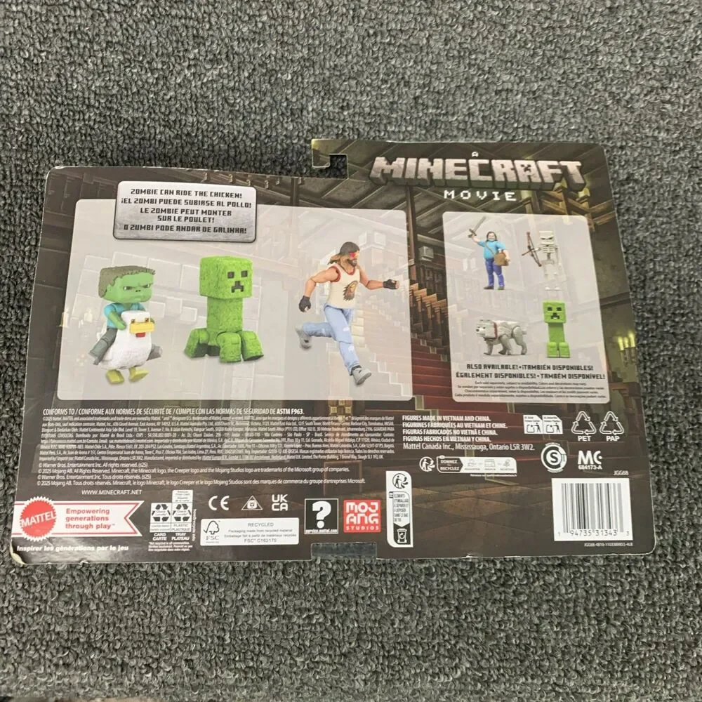 NIB Mattel A Minecraft Movie Woodland Mansion Throwdown Toy Action Figure Jockey